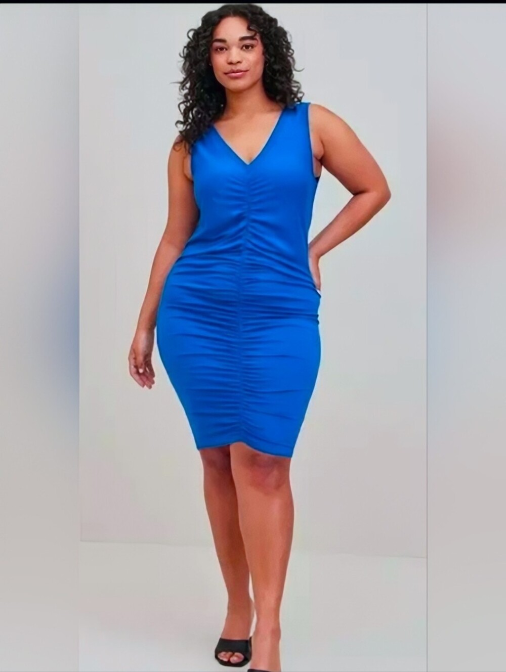 Nwot Torrid Royal Blue Ruched Bodycon Midi  Tank Dress 👗 Plus Size 3X